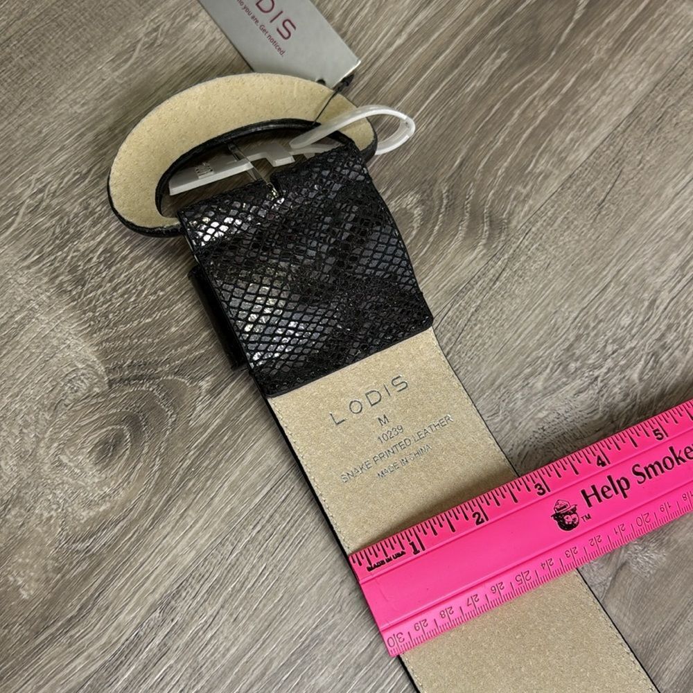 NWT Lodis snake print leather wide fashion belt - Picture 4 of 5
